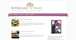 Desktop Screenshot of deliberatemom.com